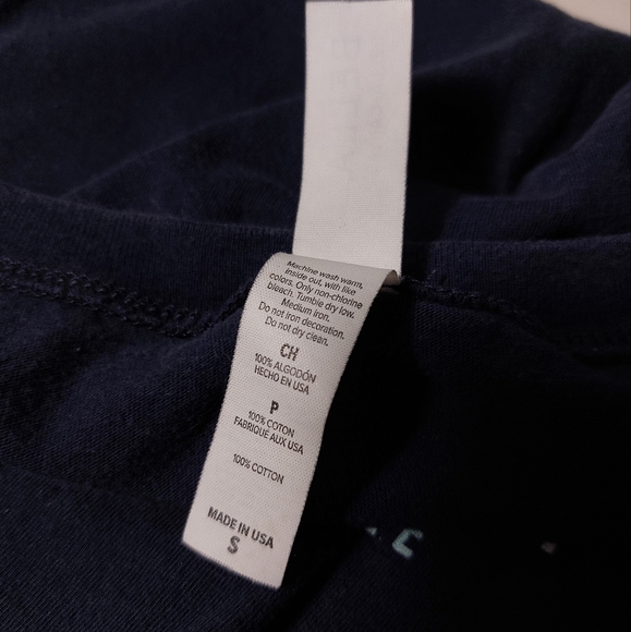 100% cotton fitted t-shirt in navy blue size small - Picture 6 of 6